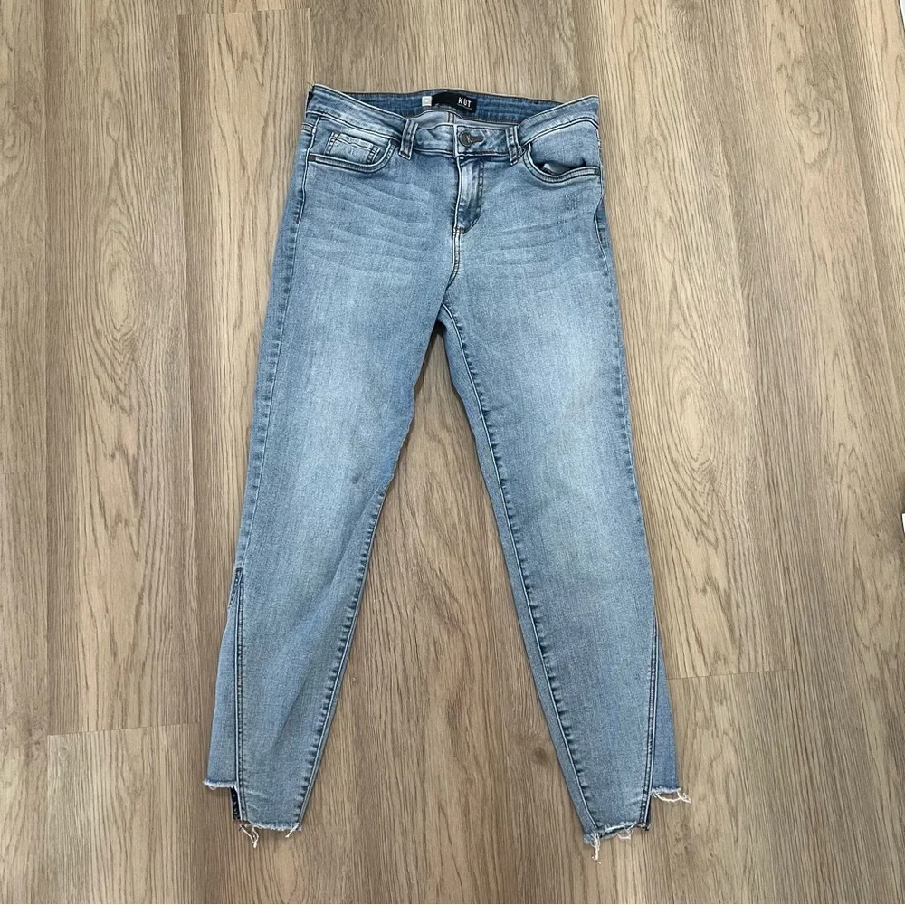 KUT From The Kloth Connie Ankle Skinny Jeans Light Wash Size 10